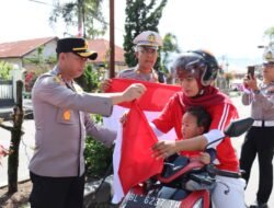 Takengon Memerah-Putih! Polres Aceh Tengah & Bhayangkari Tebar Bendera Sambut HUT RI ke-80