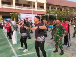 Satgas TMMD Kodim 0735/Ska Ajak Warga Gerak Jalan dan Senam Semarakkan HUT RI ke-80