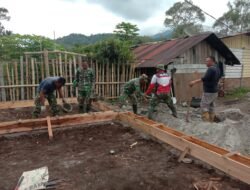 Satgas TMMD dan Warga Wujudkan Rumah Layak Huni di Silih Nara