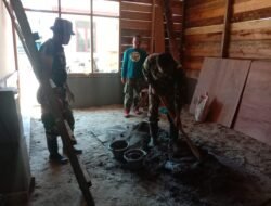 Gotong Royong Satgas TMMD dan Warga, RTLH di Roteh Hampir Rampung