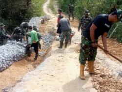 Gotong Royong TNI dan Warga, Pemasangan Batu Bronjong TMMD ke-126 di Bener Meriah Dikebut