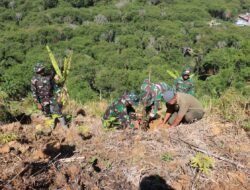Peduli Alam, Satgas TMMD Ke-126 Bersama Warga Tanam Seribu Pohon di Aceh Tengah