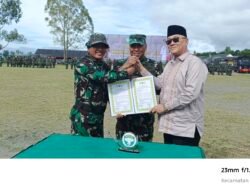 TMMD ke-126 Resmi Ditutup, Kasdam IM Serahkan Hasil Pekerjaan kepada Pemkab Bener Meriah