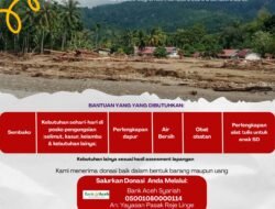 Yayasan Pasak Reje Linge Buka Donasi untuk Korban Longsor dan Banjir di Aceh, Sumut, dan Sumbar