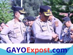 Polres Bener Meriah Gelar Operasi Penegakan Disiplin, Kapolres Periksa Sikap Tampang dan Kelengkapan Personel