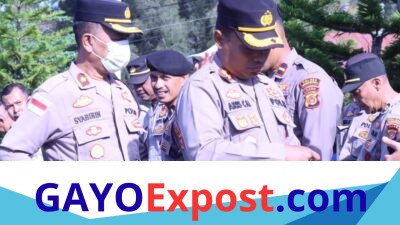 Polres Bener Meriah Gelar Operasi Penegakan Disiplin, Kapolres Periksa Sikap Tampang dan Kelengkapan Personel