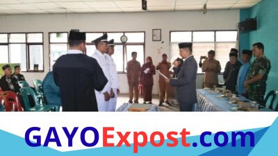 Camat Timang Gajah Lantik Dua Reje PAW, Tegaskan Komitmen Perkuat Pelayanan Kampung