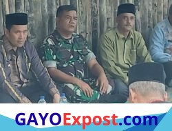 Danramil 04/Bintang Hadiri Silaturahmi Bupati Aceh Tengah Bersama Reje dan Muspika Pasca Longsor