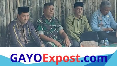 Danramil 04/Bintang Hadiri Silaturahmi Bupati Aceh Tengah Bersama Reje dan Muspika Pasca Longsor