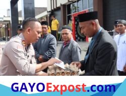 Polres Aceh Tengah Tebar Kepedulian, Amil Jenazah Terima Tali Asih di Jumat Berkah