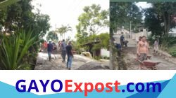 Warga Bener Mulie Gotong Royong Bangun Jalan Penghubung Antar Desa