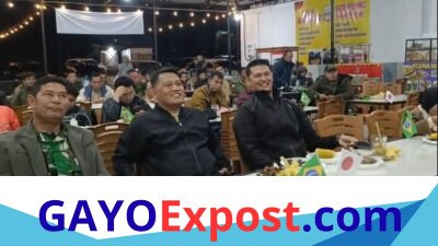 Meski Jepang Tersingkir, Dandim 0119/BM Tetap Dukung Samurai Biru Saat Nobar Bersama Warga