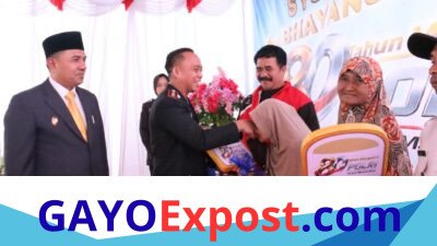 Hari Bhayangkara ke-80, Polres Aceh Tengah Serahkan Rumah Layak Huni dan Apresiasi Insan Berprestasi