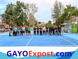Perkuat Koordinasi Penegakan Hukum, Kejari Subulussalam dan PN Singkil Gelar Tenis Persahabatan