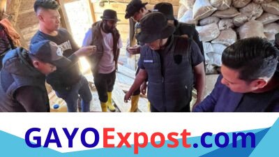 Polres Aceh Tengah Gerebek Dugaan Tambang Emas Ilegal di Pegasing, Ratusan Karung Material Diamankan