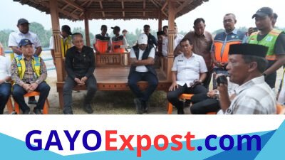 Menteri PU Lakukan Uji Coba Pengaliran Bendung Irigasi Pantee Lhong, Dukung Ketahanan Pangan di Kabupaten Bireuen