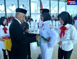 Wabup Ir. H. Armia Kukuhkan Paskibraka Bener Meriah Angkatan 19 Tahun 2026 Di GORS Pemda Bener Meriah.