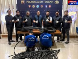 Dua Pelaku Pencurian Kabel PLN Dibekuk Polres Aceh Tengah