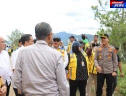 Menteri PU Tinjau Longsor Sanehen, Kapolres Aceh Tengah Pastikan Pengamanan Berjalan Lancar