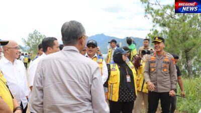 Menteri PU Tinjau Longsor Sanehen, Kapolres Aceh Tengah Pastikan Pengamanan Berjalan Lancar