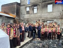 Pramuka Bener Meriah Ulurkan Tangan untuk Korban Kebakaran Takengon